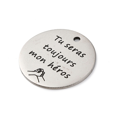 Anti-Tarnish 201 Stainless Steel Pendants STAS-R002-01P-17-1