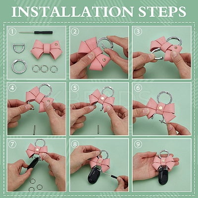 Bowknot Keychain Making Kit DIY-FG0007-48-1