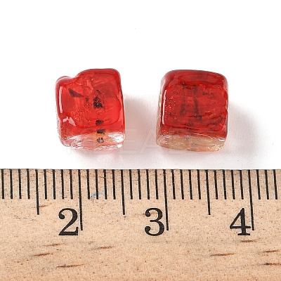 Baking Paint Handmade Gold Sand Lampwork Beads LAMP-P072-01A-08-1
