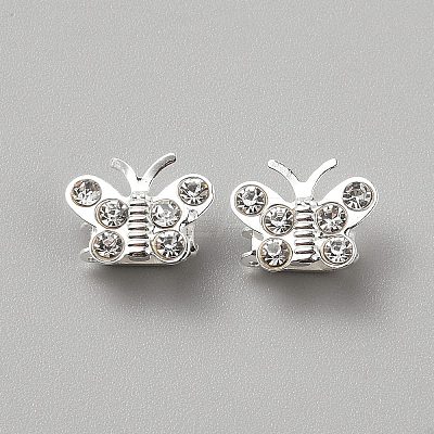 Butterfly Alloy Rhinestone Hair Fastener for Women Girls Hairstyling OHAR-WH0011-56A-1