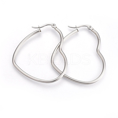 Tarnish Resistant 201 Stainless Steel Hoop Earrings EJEW-A052-09B-1