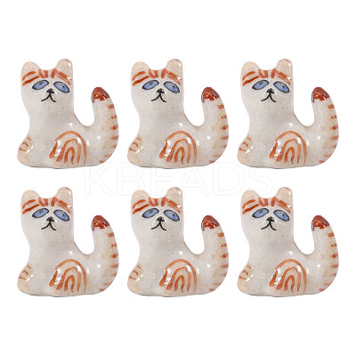 6Pcs Handmade Porcelain Beads PORC-CA0001-22-1