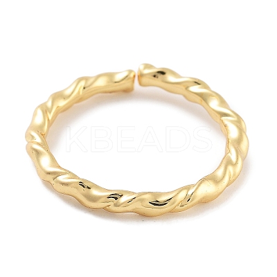 Rack Plating Brass Open Cuff Rings for Women RJEW-Z059-09G-1