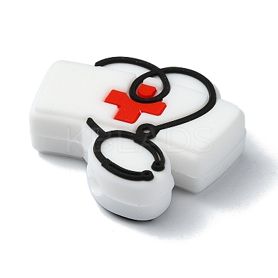 Medical Treatment Theme Stethoscope Silicone Beads SIL-G010-02B-1