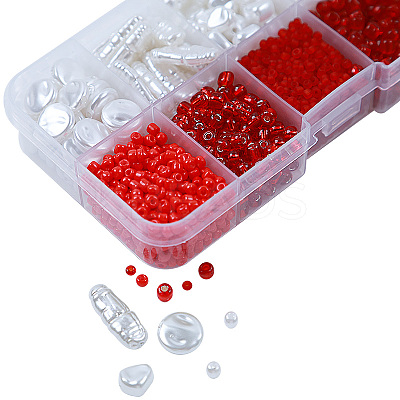 DIY 10 Style ABS & Acrylic Beads Jewelry Making Finding Kit DIY-N0012-05G-1
