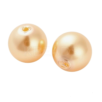 Baking Paint Pearlized Glass Pearl Round Beads HY-Q001-02A-1