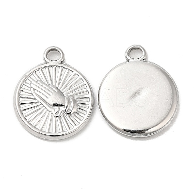 Non-Tarnish 304 Stainless Steel Pendants STAS-L020-006P-1