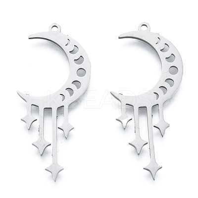 Non-Tarnish 201 Stainless Steel Pendants STAS-N090-LA957-1-1