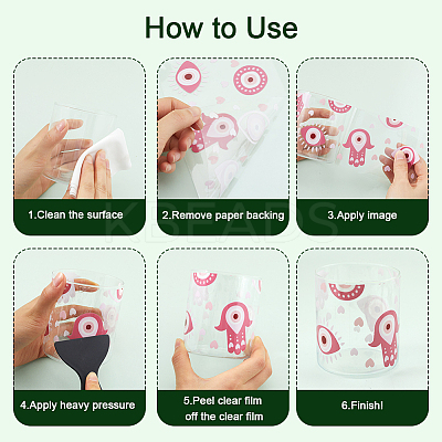 4Pcs 4 Styles UV Transfer Sticker for Glass Cup DIY-CN0003-02A-1