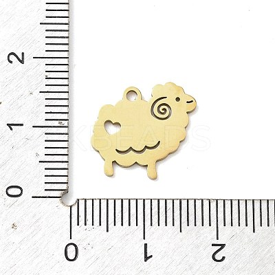 Animal Theme 304 Stainless Steel Pendants LS-STAS-D213-02A-G-1