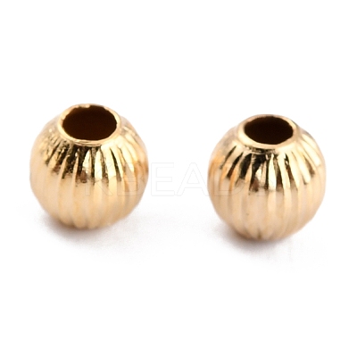 Long-Lasting Plated Brass Beads KK-O133-001B-G-1
