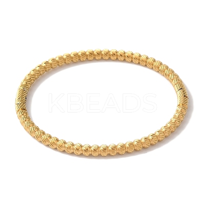 Texture Ion Plating(IP) 304 Stainless Steel Bangles for Women BJEW-K252-03G-1