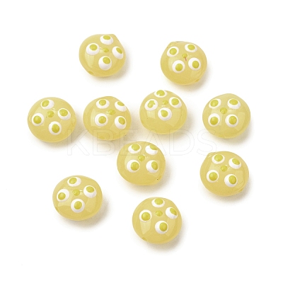 Transparent Glass Enamel Beads LAMP-S079-01D-1