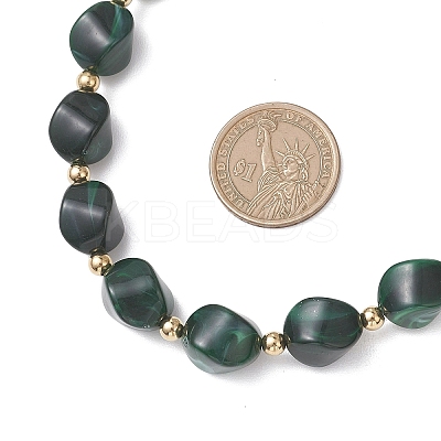Two Tone Acrylic Twist Beaded Necklaces NJEW-JN05840-02-1