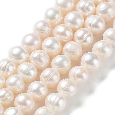 Natural Cultured Freshwater Pearl Beads Strands PEAR-E019-01-1
