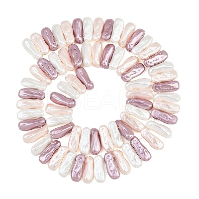 Electroplated Glass Pearl Beads Strands GL-CBA64F3-01B-1