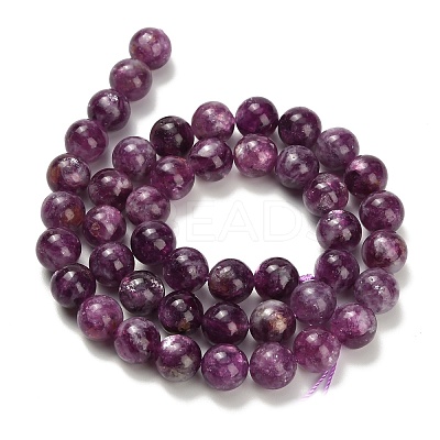 Natural Lepidolite Beads Strands G-L634-B01-8mm-1