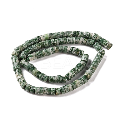 Natural Green Spot Jasper Beads Strands G-M420-A18-01-1