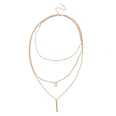 Alloy 3 Layer Necklaces for Women WG9523E-08-1
