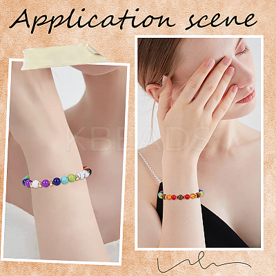 DIY DIY Natural & Synthetic Mixed Gemstone Round Beaded Stretch Bracelet Making Kit DIY-SC0024-65-1