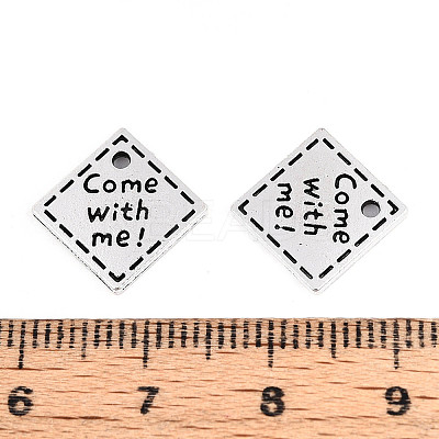 Tibetan Style Alloy Charms TIBE-N013-01AS-1