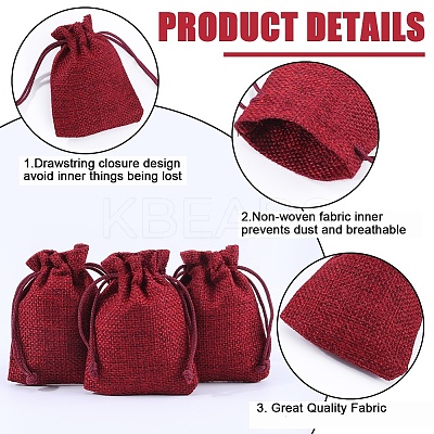 24Pcs Burlap Packing Pouches Drawstring Bags ABAG-BBC0001-07D-1