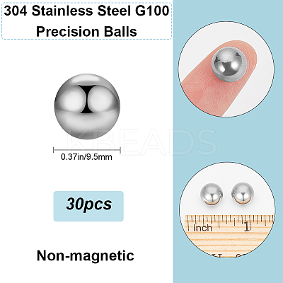 30Pcs 304 Stainless Steel Ball STAS-BBC0005-64A-1