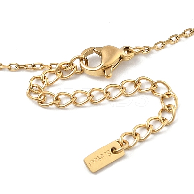 Ion Plating(IP) 304 Stainless Steel Bowknot & Heart Pendant Cable Chain Necklaces for Women NJEW-F328-10G-1