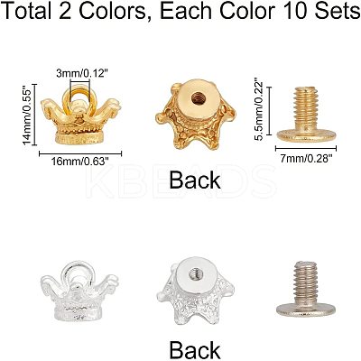 20 Sets 2 Colors Alloy Shoe Buckle Clips FIND-WR0003-04-1
