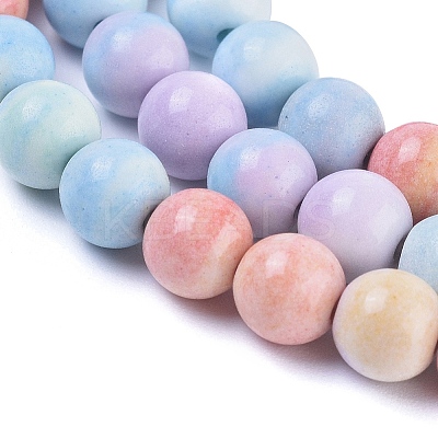 Natural Rainbow Alashan Agate Beads Strands X-G-G806-04-6mm-1