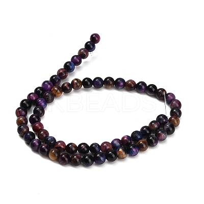 Natural Tiger Eye Beads Strands G-F591-18-6mm-10-1