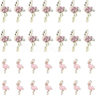 28Pcs 2 Style Alloy Rhinestone Pendants FIND-CA0006-42-1