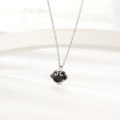 Vintage 304 Stainless Steel Cloud Pendant for Women's Daily Wear XT0264-2-1