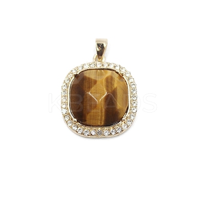 Natural Tiger Eye Faceted Pendants LS-PW-WG81700-06-1