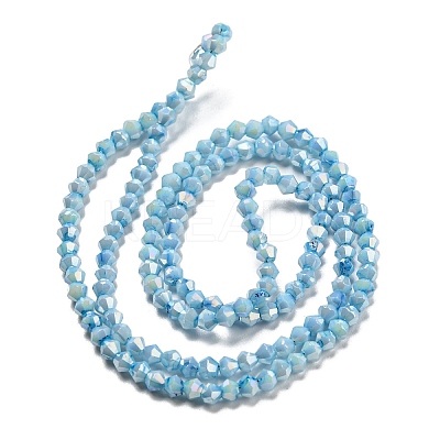 Opaque Baking Paint Glass Beads Strands DGLA-F002-01E-1
