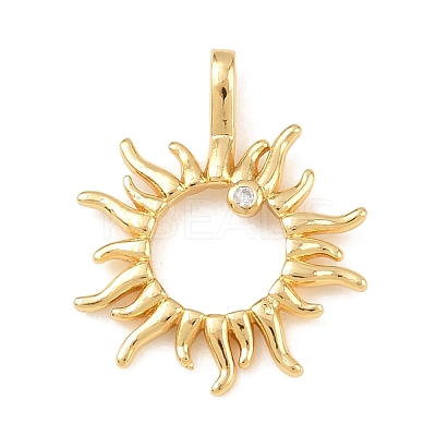 Brass Micro Pave Cubic Zirconia Pendants LS-KK-B165-01G-1