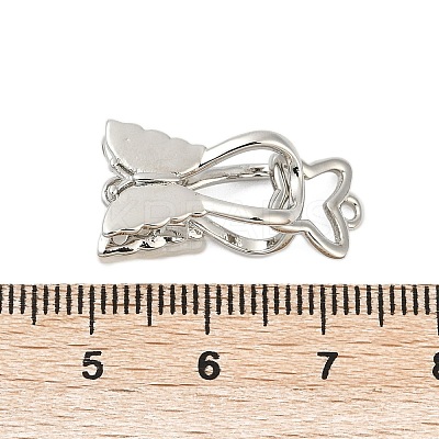 Brass Micro Pave Clear Cubic Zirconia Box Clasps KK-Z078-36P-1