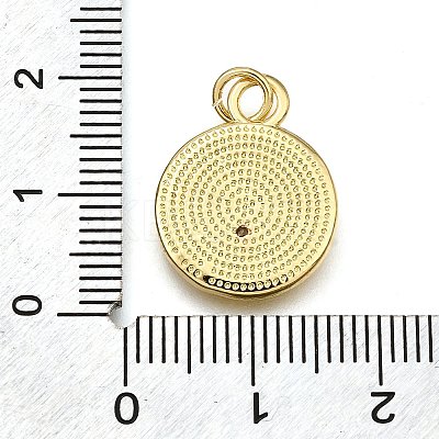 Rack Plating Brass Micro Pave Cubic Zirconia Pendants X-KK-K401-80G-1