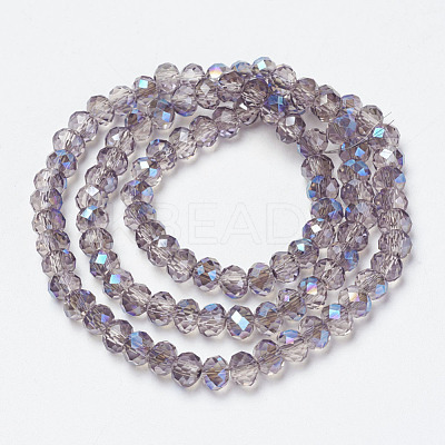 Electroplate Glass Beads Strands EGLA-A034-T6mm-I11-1