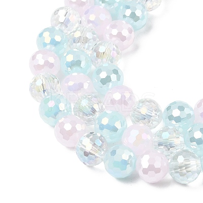 Electroplate Glass Beads Strands EGLA-D300-06-8mm-26-1