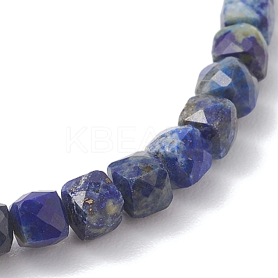 Natural Lapis Lazuli Beaded Stretch Bracelets for Women BJEW-JB13335-03-1
