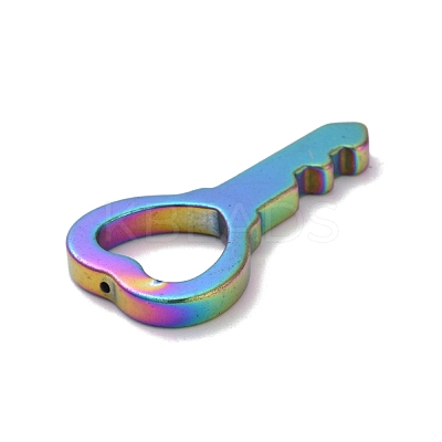 PVD Vacuum Plating Rainbow Color Non-magnetic Synthetic Hematite Pendants G-G856-04A-1