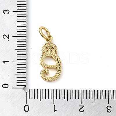 Brass Micro Pave Cubic Zirconia Pendants KK-M273-01G-E-1