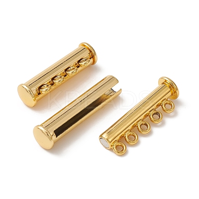 6Pcs 6 Styles Multi-Strand Brass Magnetic Slide Lock Clasps Set KK-FS0001-22-1