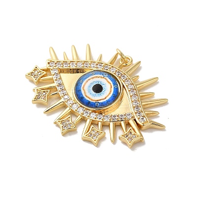 Rack Plating Brass Cubic Zirconia Pendants KK-G504-22G-1