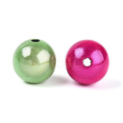 Spray Painted Acrylic Beads MACR-Q154-14mm-01M-01-1