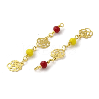 Glass Beaded Pendants KK-P242-18G-03-1