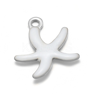 304 Stainless Steel Enamel Charms STAS-D361-04P-07-1