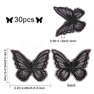 30pcs Handmade Organza Woven Costume Accessories DIY-GF0005-35B-1