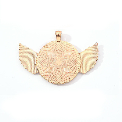 Alloy Pendant Cabochon Settings PALLOY-S107-003A-KC-RS-1